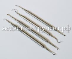 Инструменты для снятия зубных отложений двухсторонние 4 шт (СССР)_1